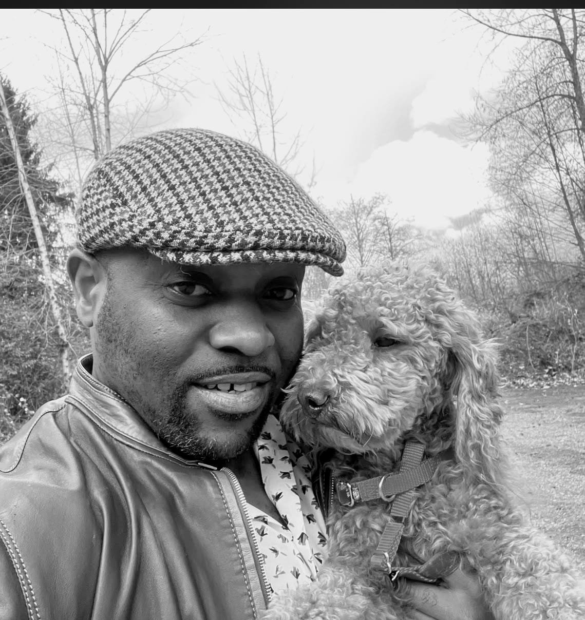 Co-founder with his dog